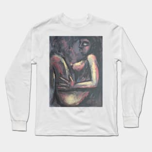 Resting 2 - Female Nude Long Sleeve T-Shirt